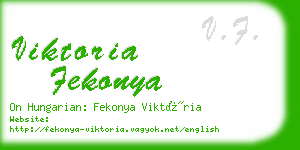 viktoria fekonya business card